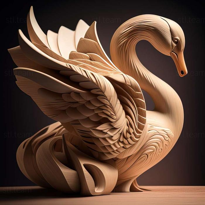 3D model Petra swan famous animal (STL)